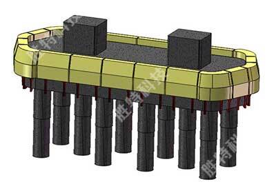 胜特科技公司生产的自浮式复合材料桥梁防撞设施模型